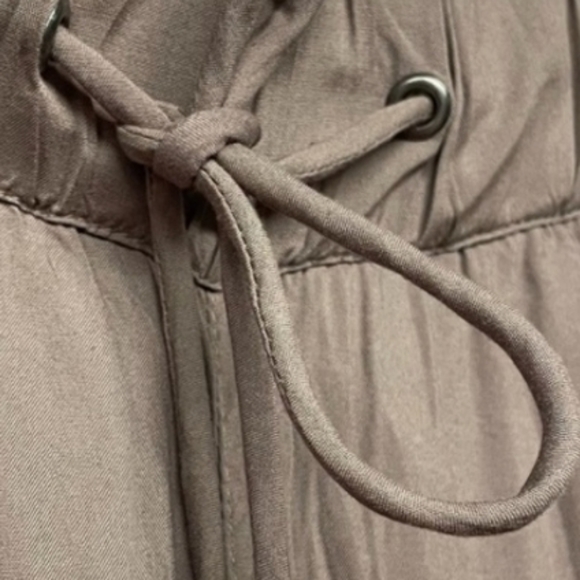 Sundance Wide Leg High Waist Drawstring Embroidered Pants Brown Size XL - Picture 6 of 15